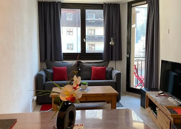 Chamois De Chamonix, Confortable 2 Pieces, Balcon, Parking Gratuit דירה